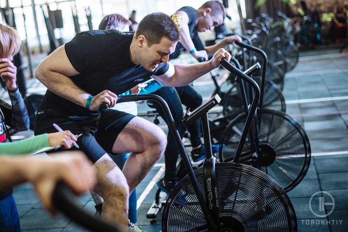 Athlete on Assault Bike