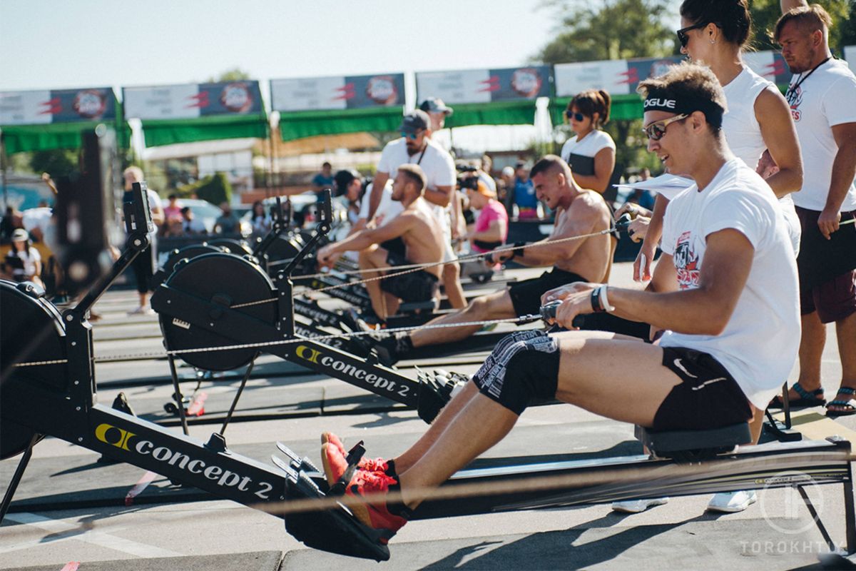 Athletes on Rower Tournament