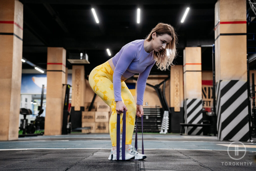 Exercise on resistance band