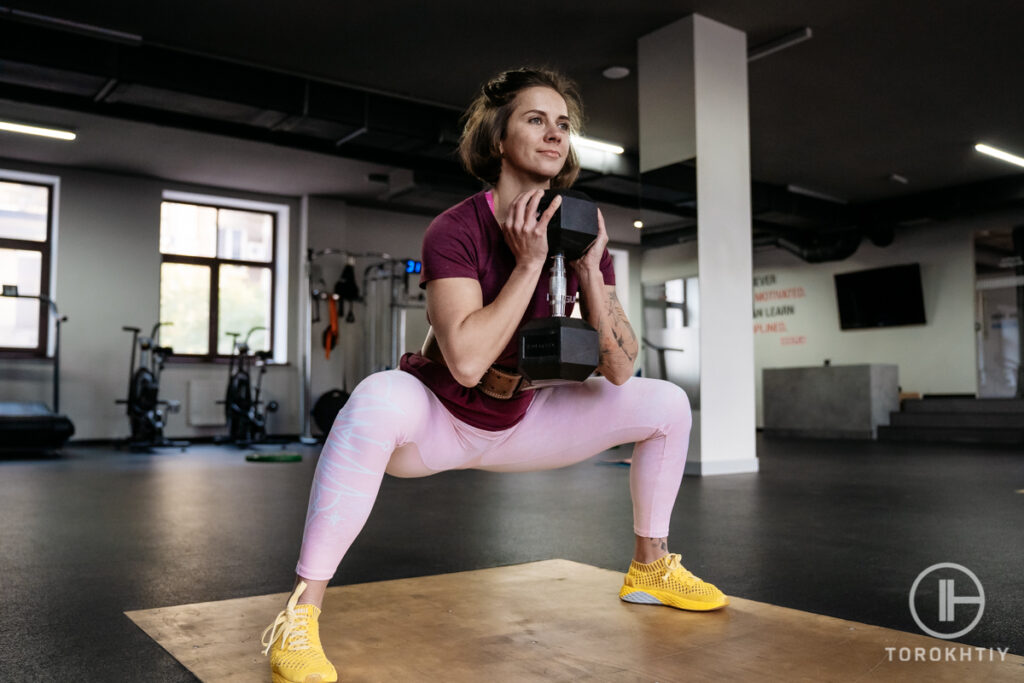 Female Doing Squats