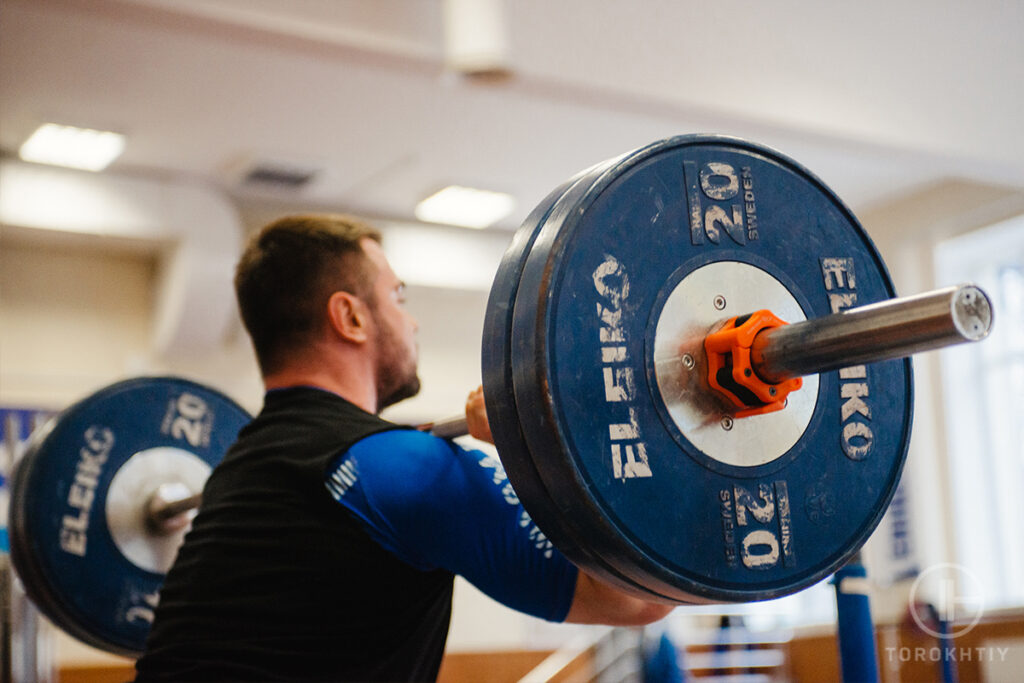 Exercising with Barbell 