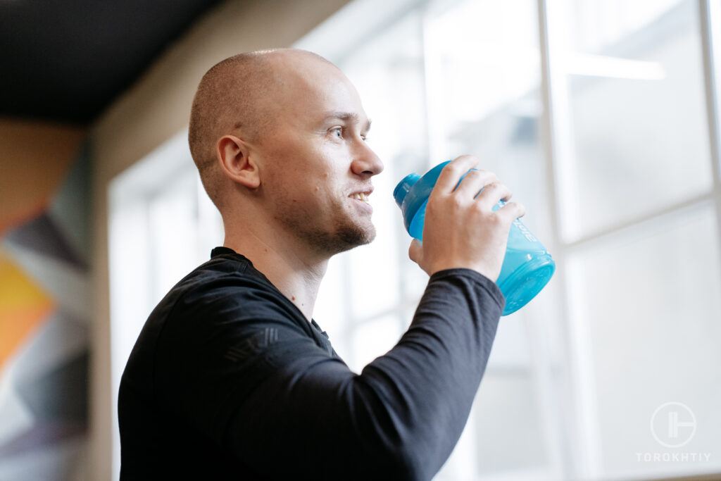 Athlete Taking Mass Gainer