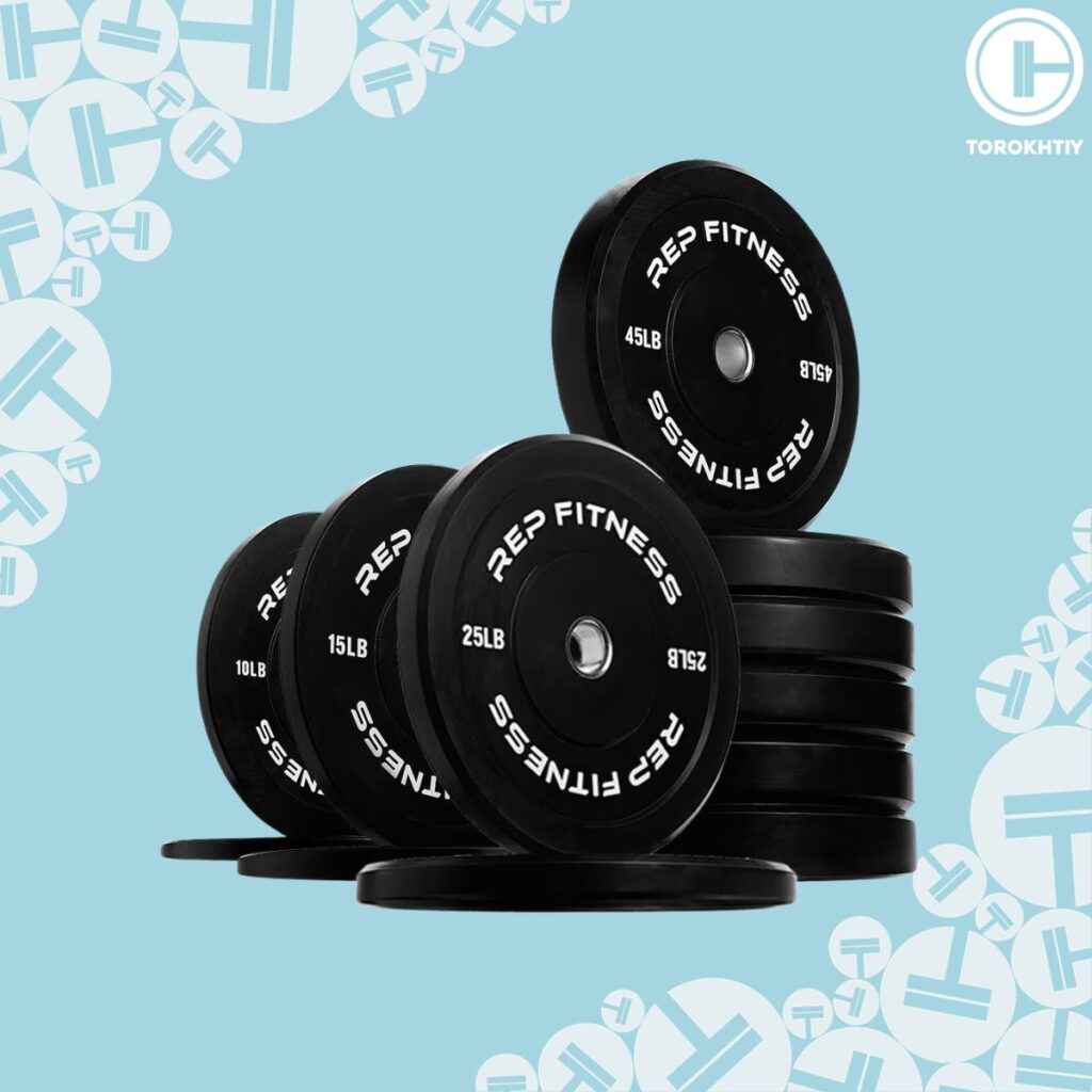 Rep Fitness Black Bumper Plates