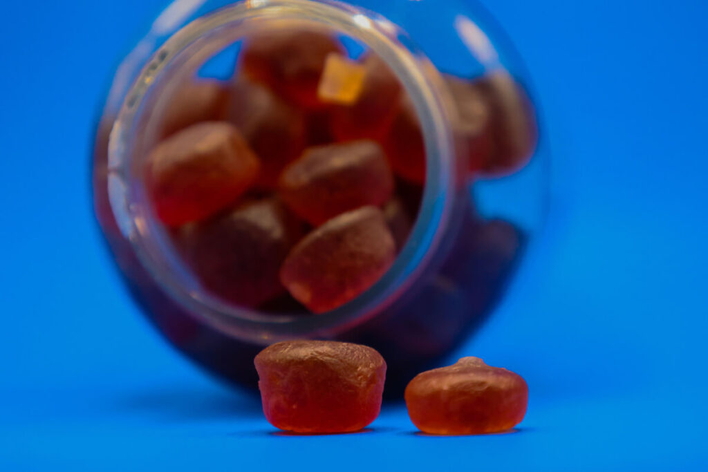 Collagen Gummies Inside Bottle