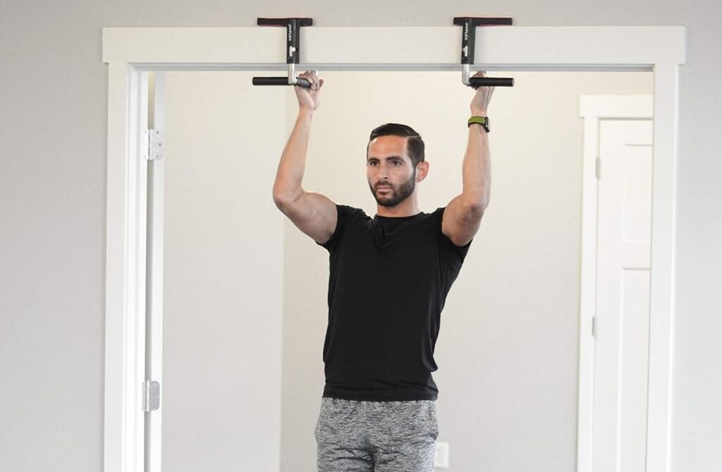 Men Using Door Pull-Up