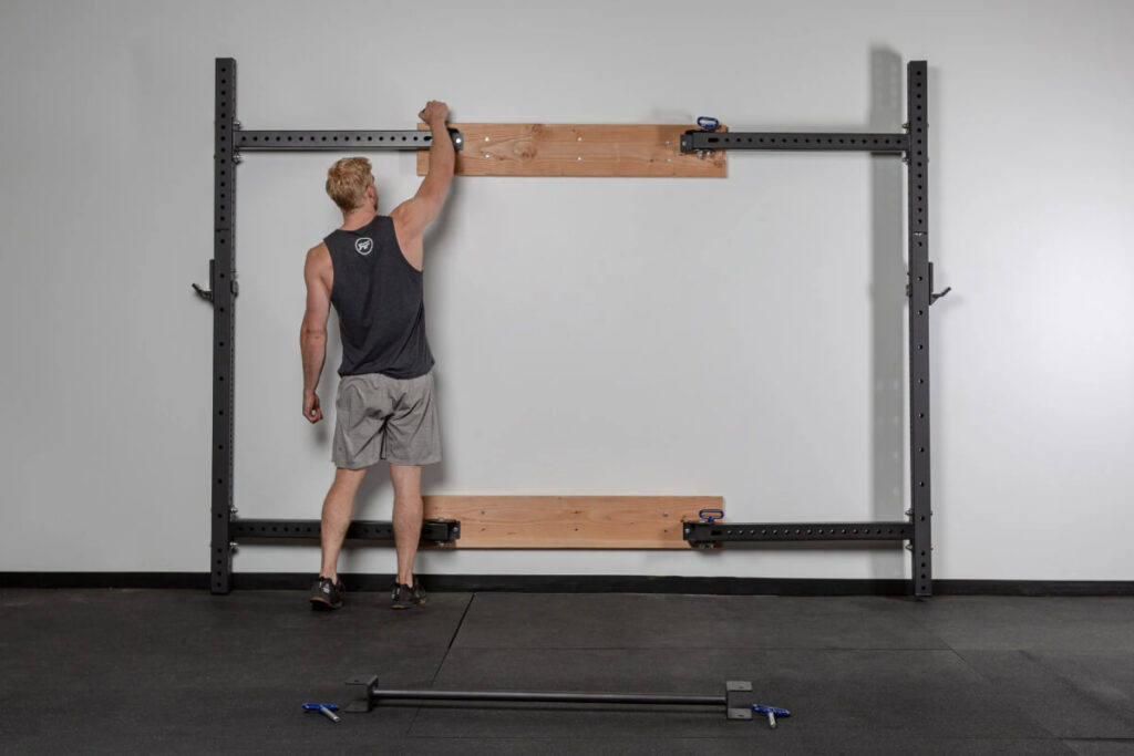 Preparing Folding Squat Rack for Training