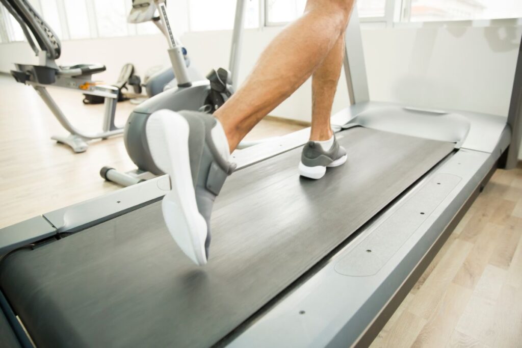 running on treadmill in best shoes