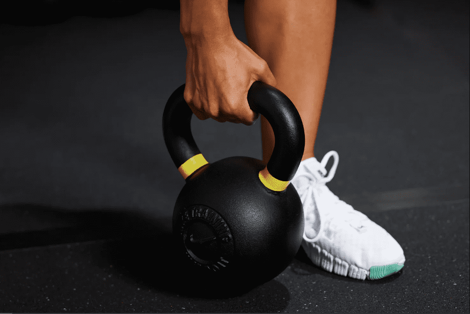 yellow nike kettlebell