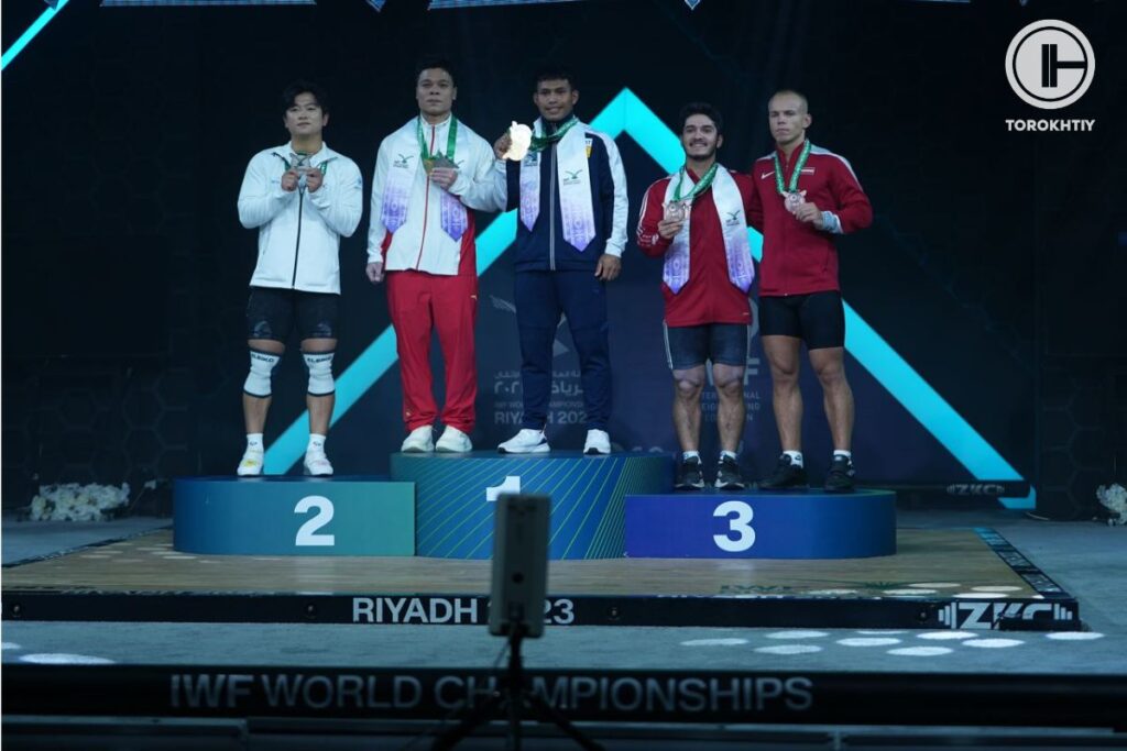 Winners of WWC 2023 Men's Cat 73kg