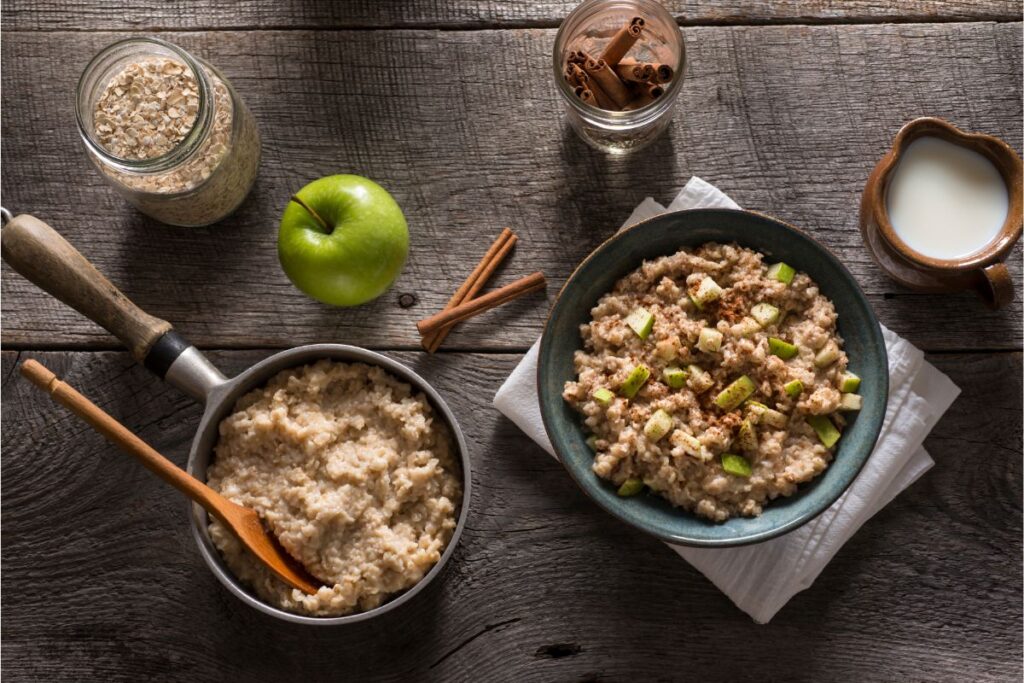 oatmeal served for breakfast