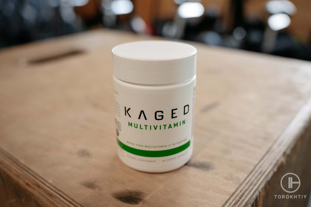 kaged multivitamins on the table