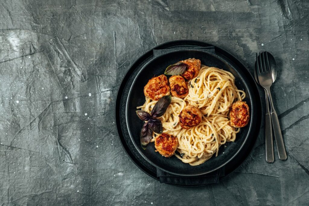 pasta in a plate