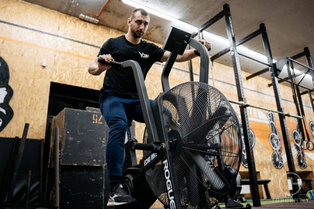 training on exercise bike