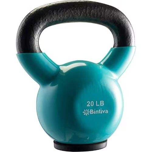 Bintiva Vinyl Coated Cast Iron Kettlebells