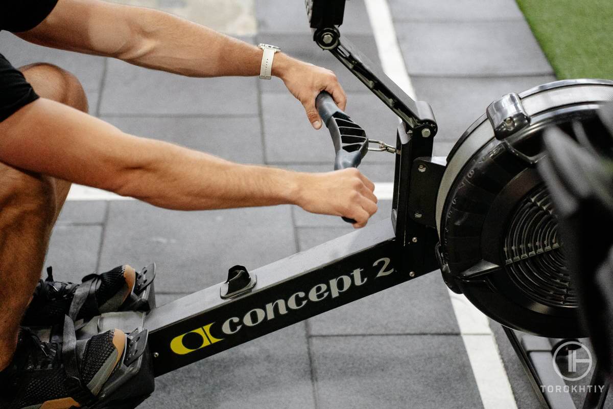 rowing machine arm training