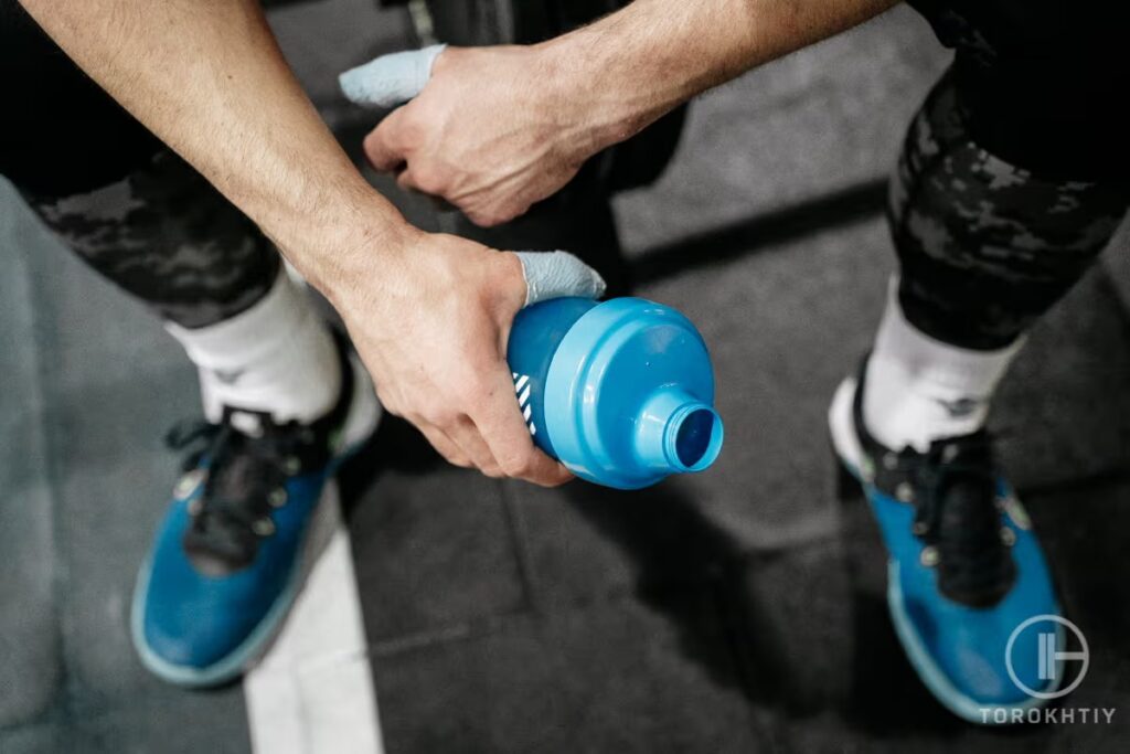 Drinking electrolytes during workout