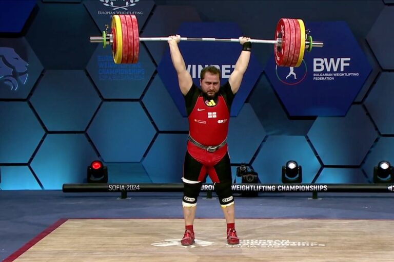 Irakli Chkheidze won Bronze in the Clean & Jerk In the Men’s 102 kg Category at the 2024 IWF European Championships