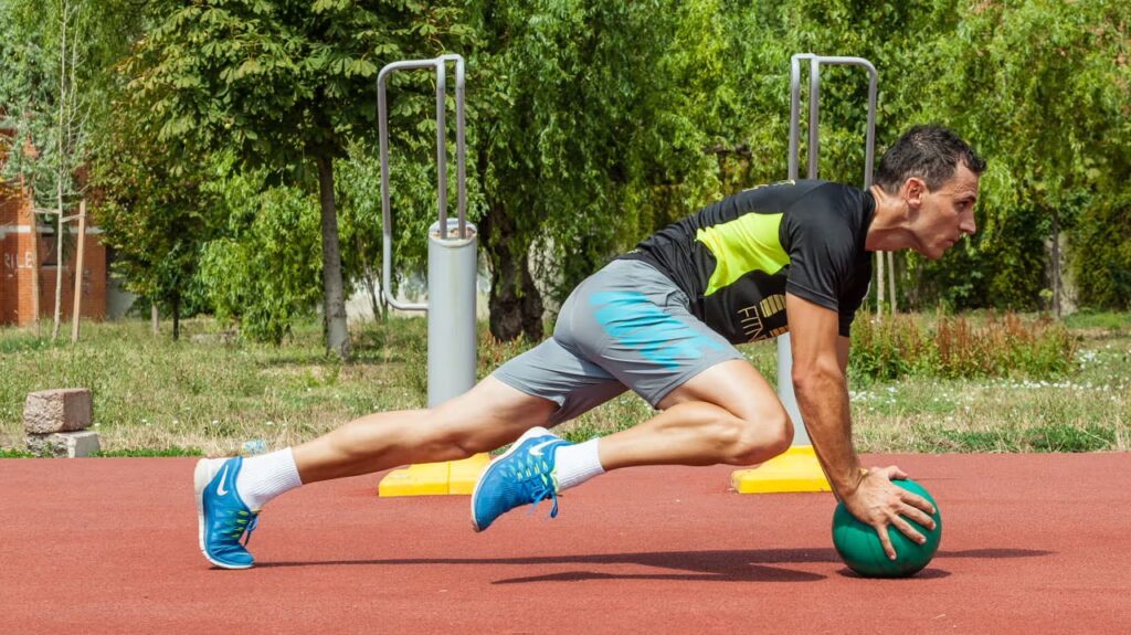 Mountain Climbers With Med Ball