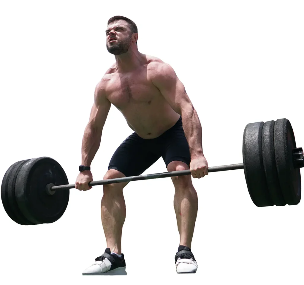 Oleksiy Torokhtiy lifting the barbell
