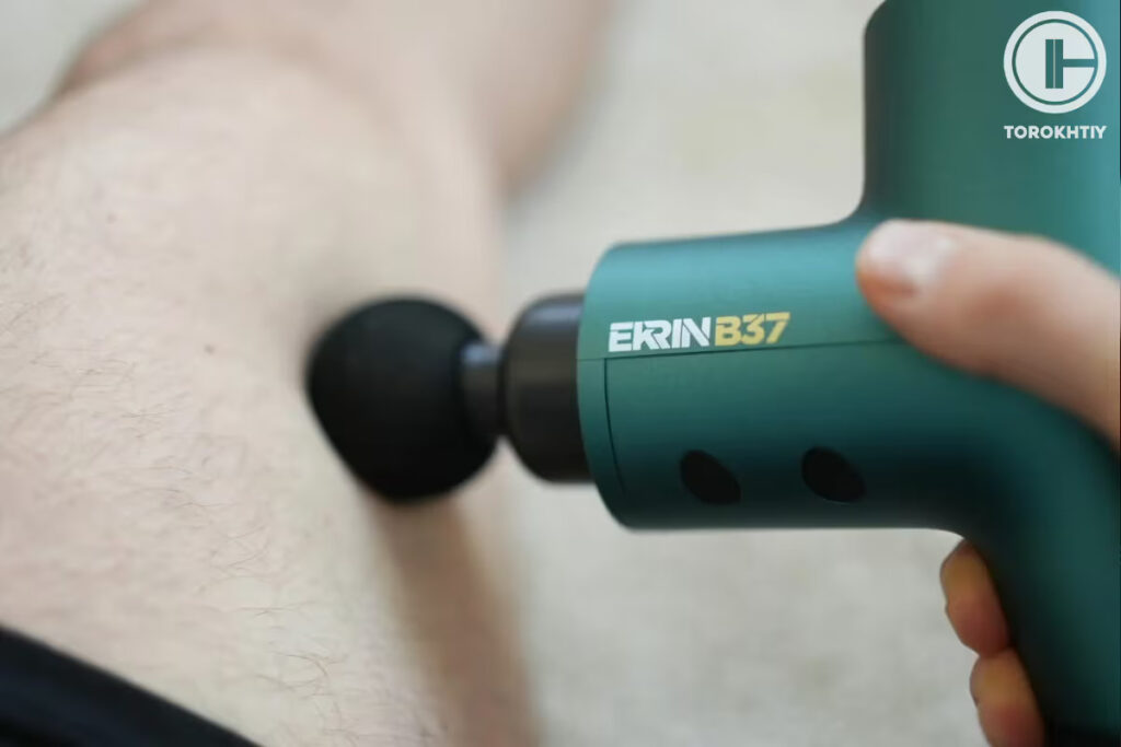 using massage gun