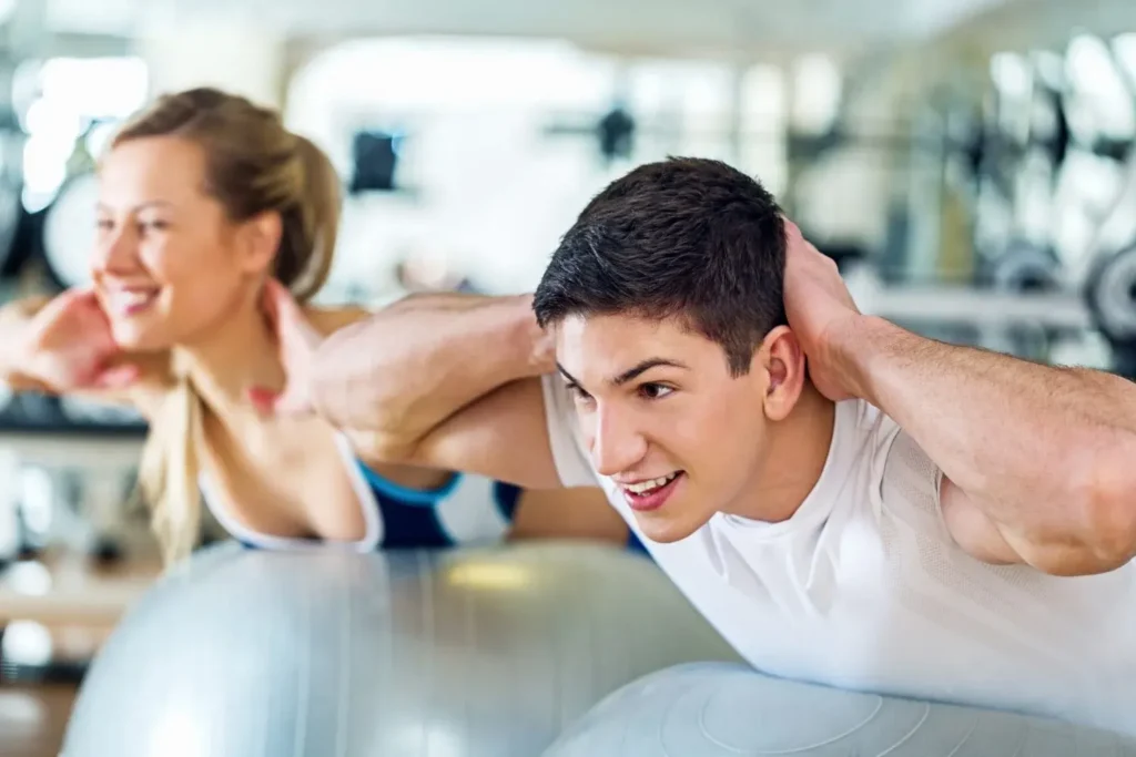 training in gym