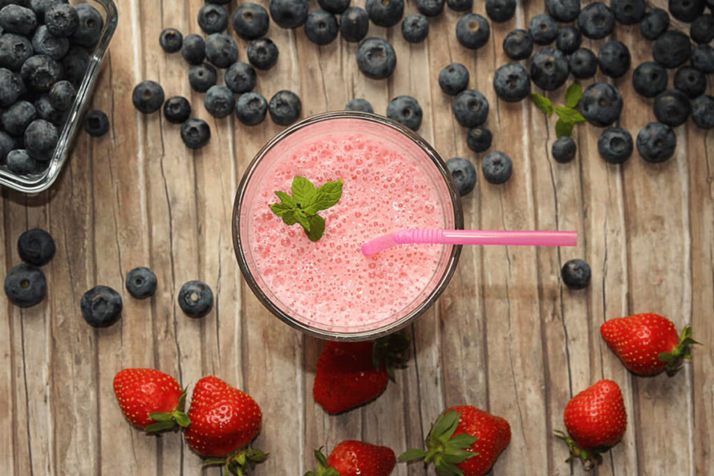 Frozen Berries Protein Shake