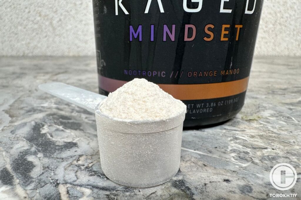 kaged mindset powder in scoop