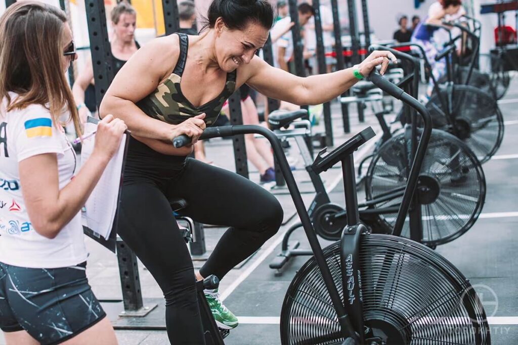 training on air bike