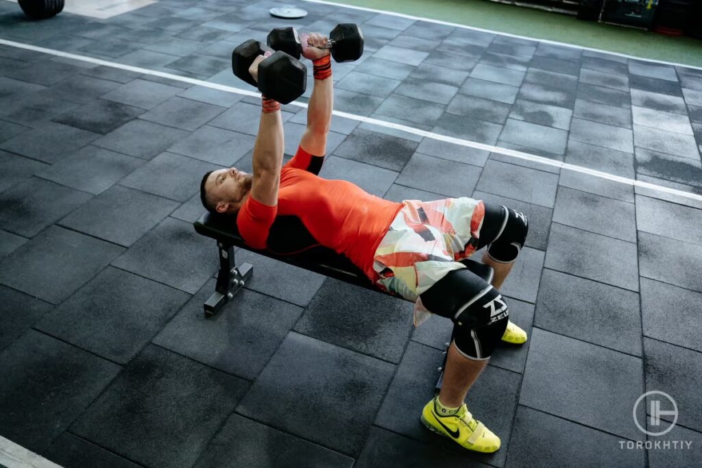 Dumbbell Pressing in the Gym