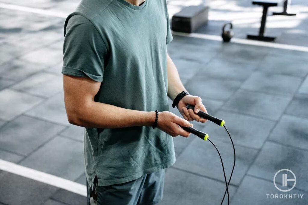 Man Jump Rope Training