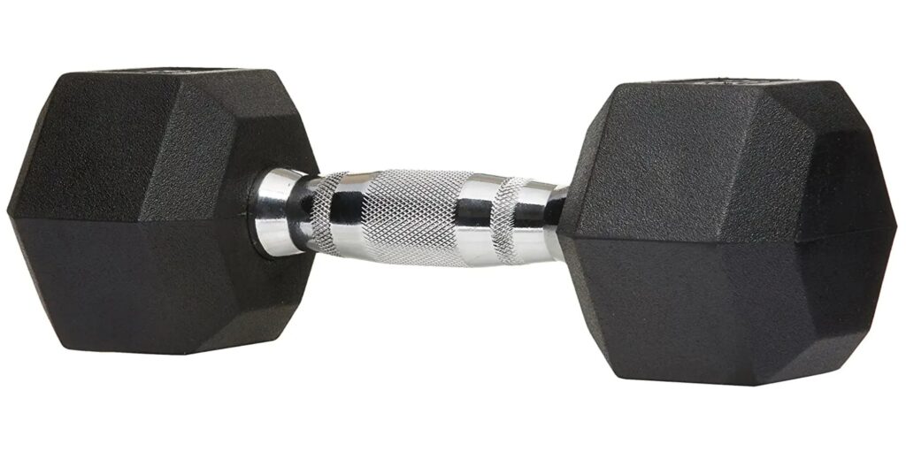 Amazon Basics Rubber Encased Hex Dumbbell