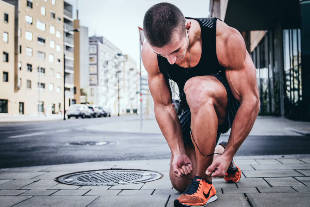 Tying laces