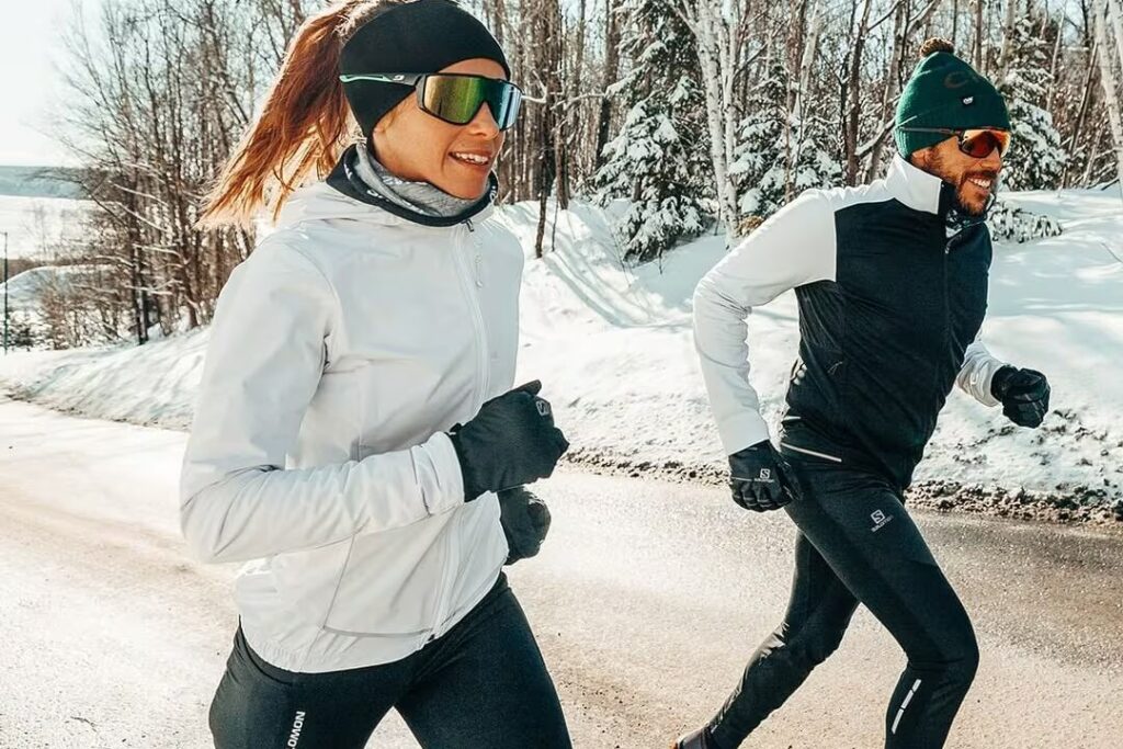 couple running in gloves