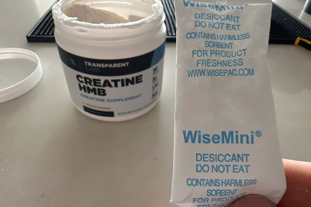 Creatine HMB item on table