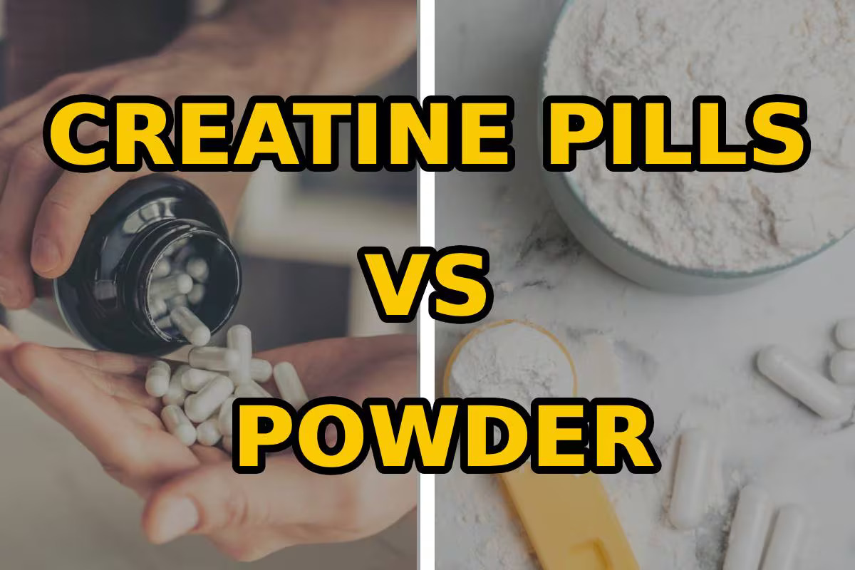 creatine pill and powder samples