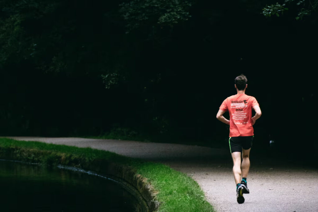 Running Mornings near pond