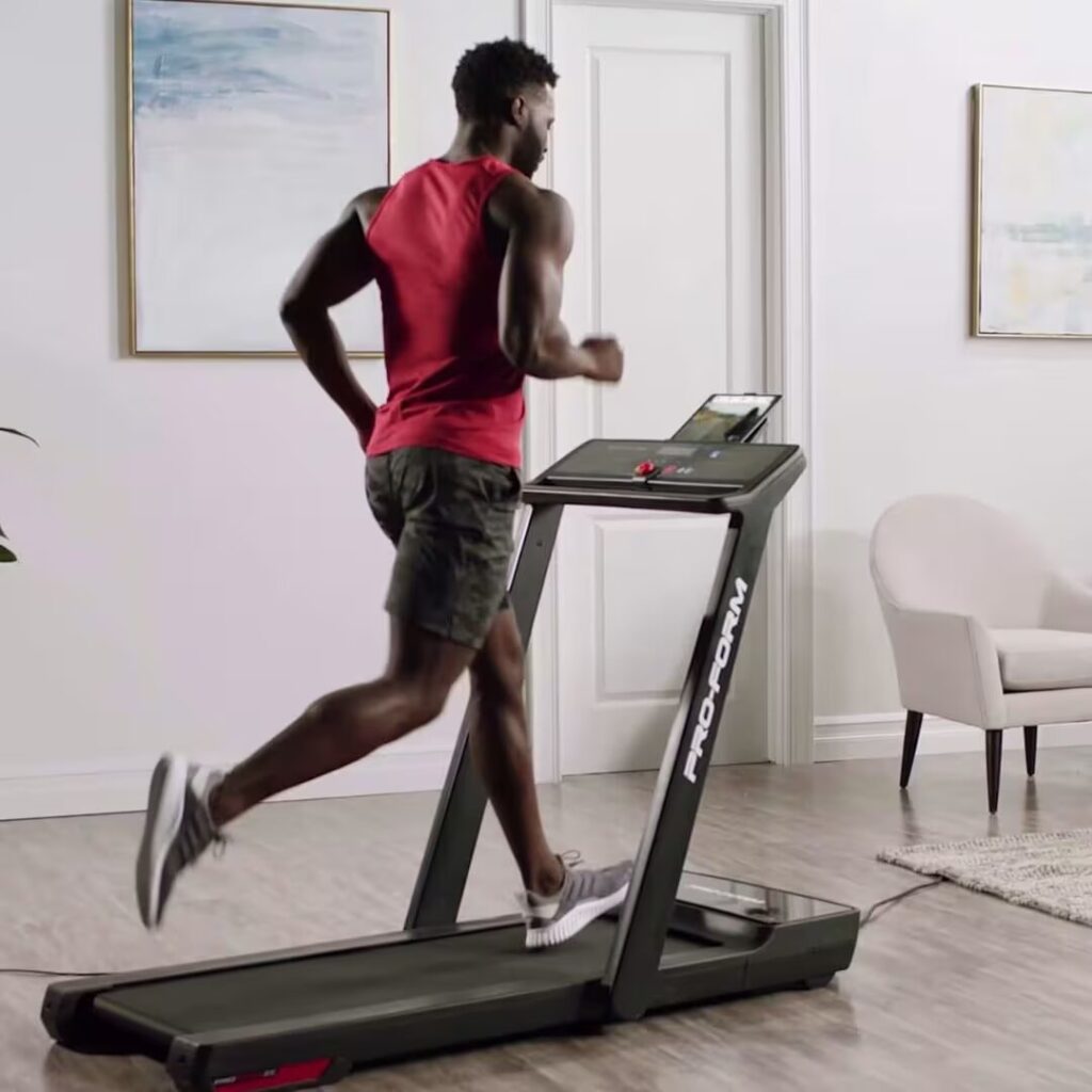 athlete running treadmill