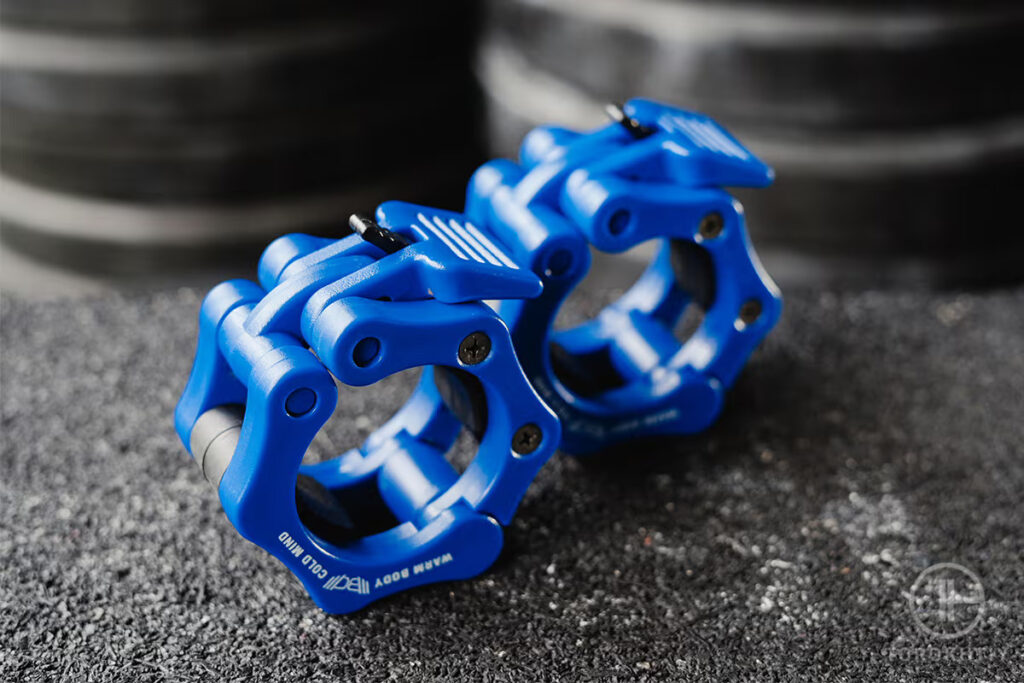 blue barbell collars