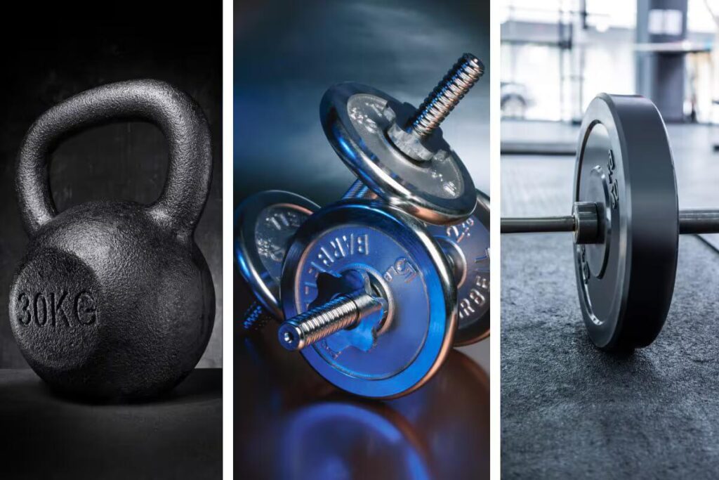 Dumbbell vs Barbell vs Kettlebell