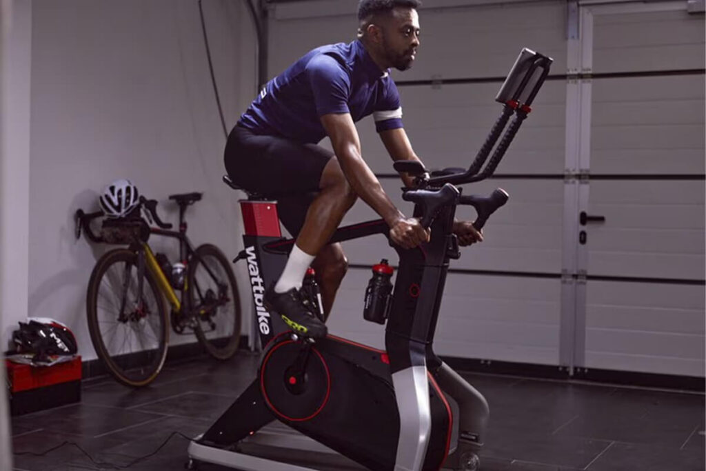 exercise bike with tv screen