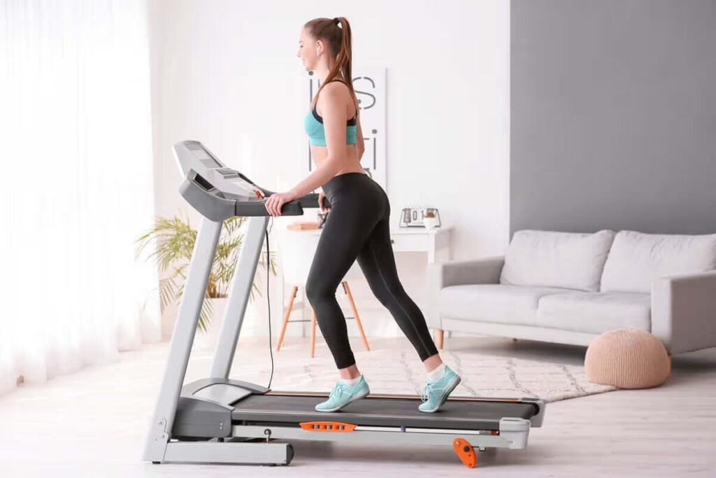 girl treadmill worout