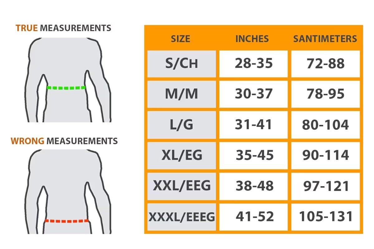 measurement table for belts