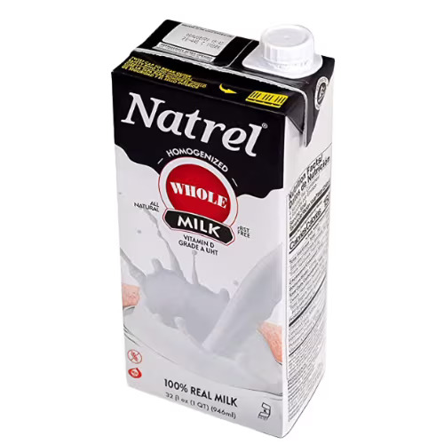 natrel whole milk pack sample