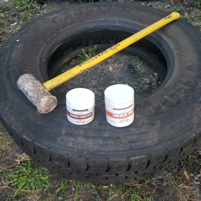 genius creatine on a tire