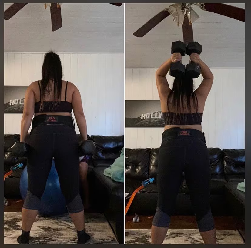 woman wearing profitness lifting belt