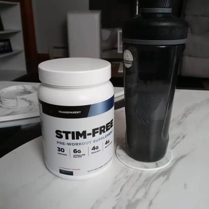 Stim-Free pre-workout instagram