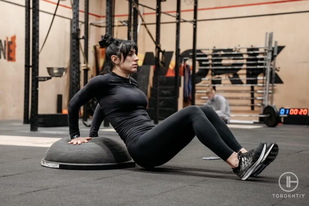 athlete bosu training