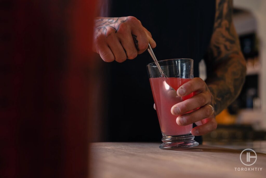 protein shake in glass